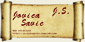 Jovica Savić vizit kartica